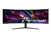 Samsung Odyssey Neo G9 S57CG952NU - G95NC Series - QLED monitor - spel - böjd - 57" - 7680 x 2160 Dual UHD @ 240 Hz - VA - 1000 cd/m² - 1000000:1 - DisplayHDR 1000 - 1 ms - 3xHDMI, DisplayPort - svart, vit LS57CG952NUXEN