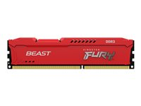 Kingston FURY Beast - DDR3 - modul - 8 GB - DIMM 240-pin - 1600 MHz / PC3-12800 - CL10 - 1.5 V - ej buffrad - icke ECC - röd KF316C10BR/8