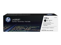 HP 131X 2-pack original LaserJet tonerkassett med hög kapacitet, 4800 sidor, Svart, 2 styck CF210XD