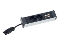 CONI 2xSchuko, 1xUSB o 3xEmpty Power strip - ALU - Long 912.0168