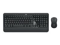 Logitech Advanced MK540, Trådlös, USB, Membrantangentbrytare, QWERTZ, Svart, Vit, Mus inkluderad 920-008675