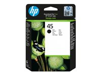 HP 45 Large - 42 ml - Stor - svart - original - bläckpatron - för Deskjet 83X, Officejet G55, g85, R40, R60, R80, T45, T65, Officejet Pro 11XX, psc 500 51645AE