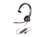 Poly Blackwire C5220 - Blackwire 5200 series - headset - på örat - kabelansluten - USB-A, 3,5 mm kontakt - svart - Certifierad för Microsoft-teams, Certifierad för Skype for Buisness, Certifierad för Zoom Rooms, Cisco Jabber-certifierad, Avaya-certif 80R97A6