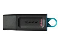 Kingston Technology DataTraveler Exodia, 64 GB, USB Type-A, 3.2 Gen 1 (3.1 Gen 1), Keps, 11 g, Svart, Turkos DTX/64GB