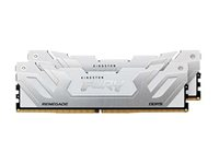 Kingston FURY Renegade - DDR5 - sats - 48 GB: 2 x 24 GB - DIMM 288-pin - 4200 MHz / PC5-67200 - CL40 - 1.45 V - ej buffrad - on-die ECC - vit och silver KF584CU40RWK2-48