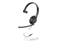 Poly Blackwire 5210 - Blackwire 5200 series - headset - på örat - kabelansluten - 3,5 mm kontakt - svart - Certifierad för Microsoft-teams, Certifierad för Skype for Buisness, Cisco Jabber-certifierad, Avaya-certifierad, Works With Chromebook Certifi 85Q66AA