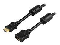 HDMI extension cable, 19-pin male, female, 5m, black HDMI-125
